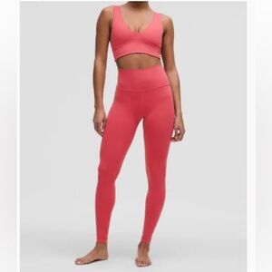 Lululemon High Rise Leggings in Light Baby Blue.
